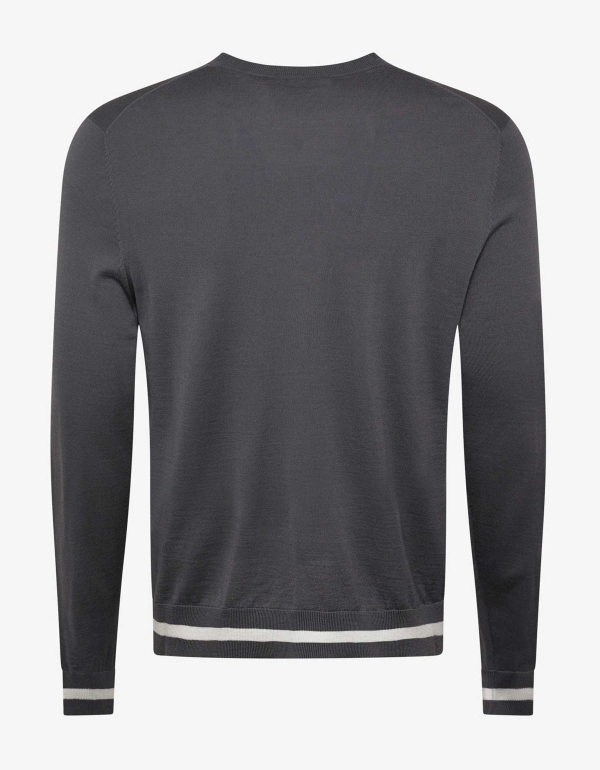 Emporio Armani Grey Logo Embossed Wool Sweater