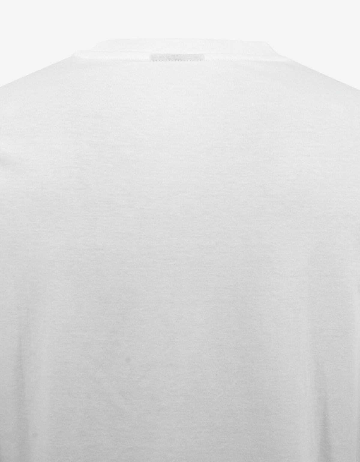 Emporio Armani White Felt Logo Panel T-Shirt