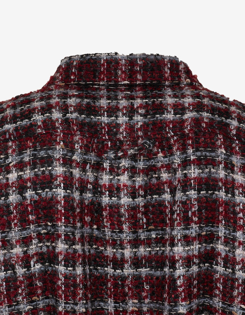 Faith Connexion Red Tweed Overshirt