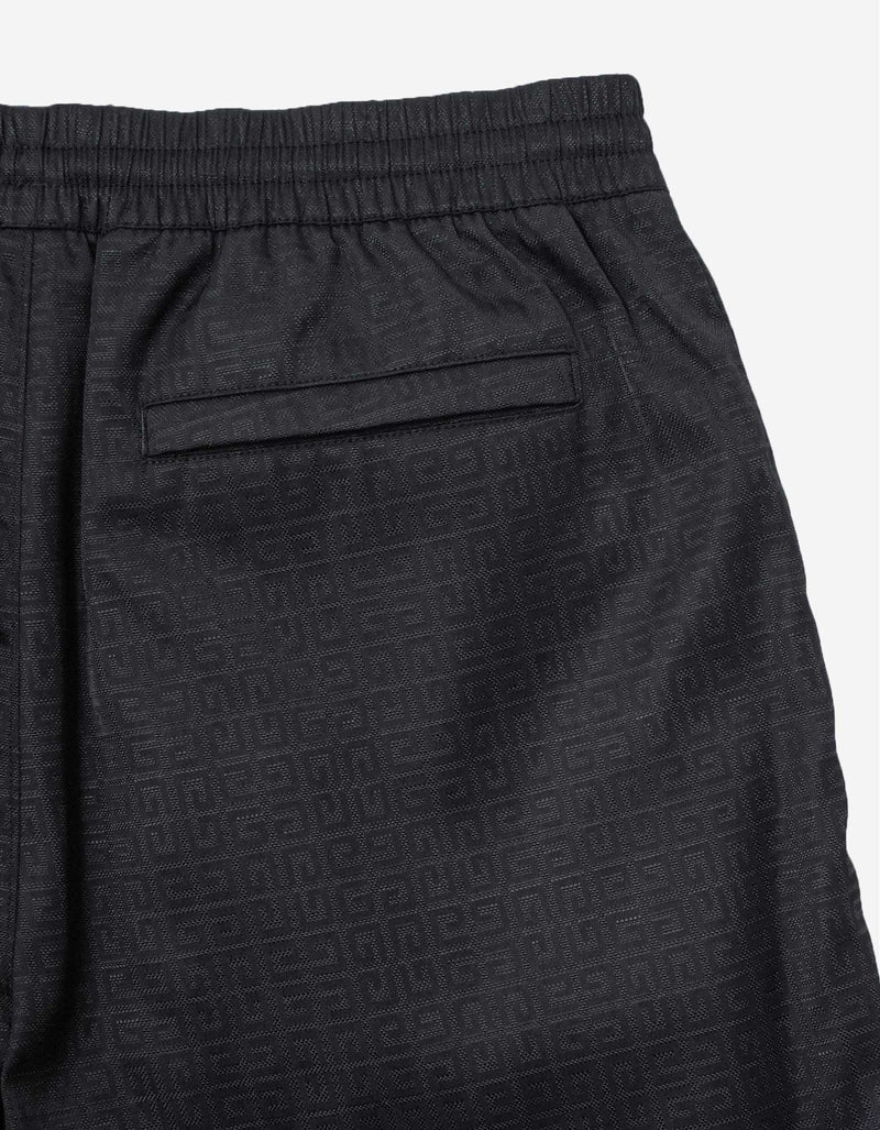 Givenchy Black 4G Logo Jacquard Nylon Shorts