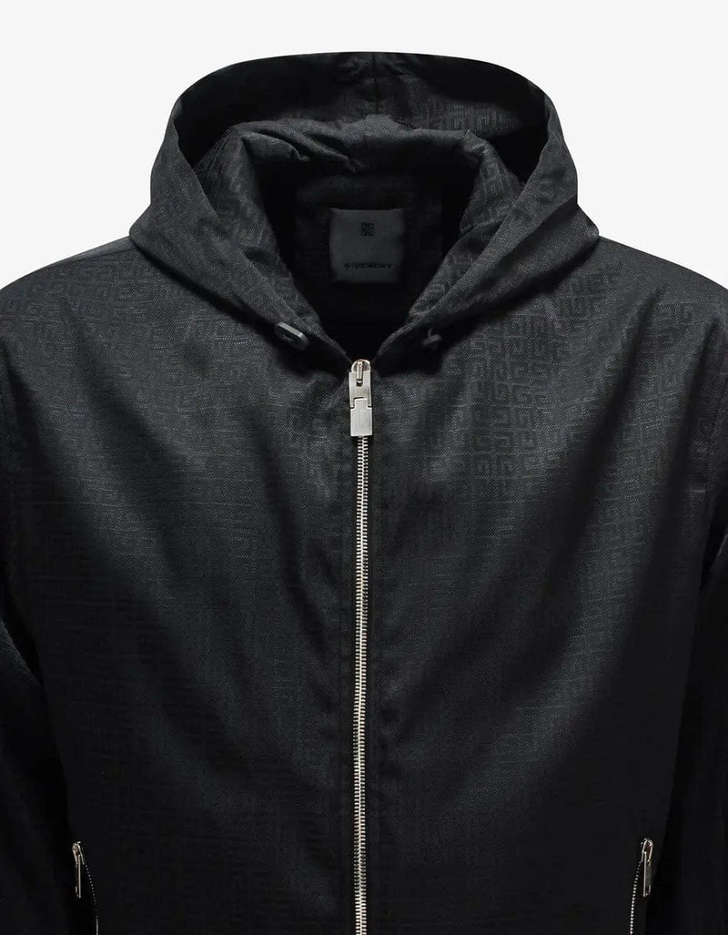 Givenchy Black 4G Logo Jacquard Windbreaker