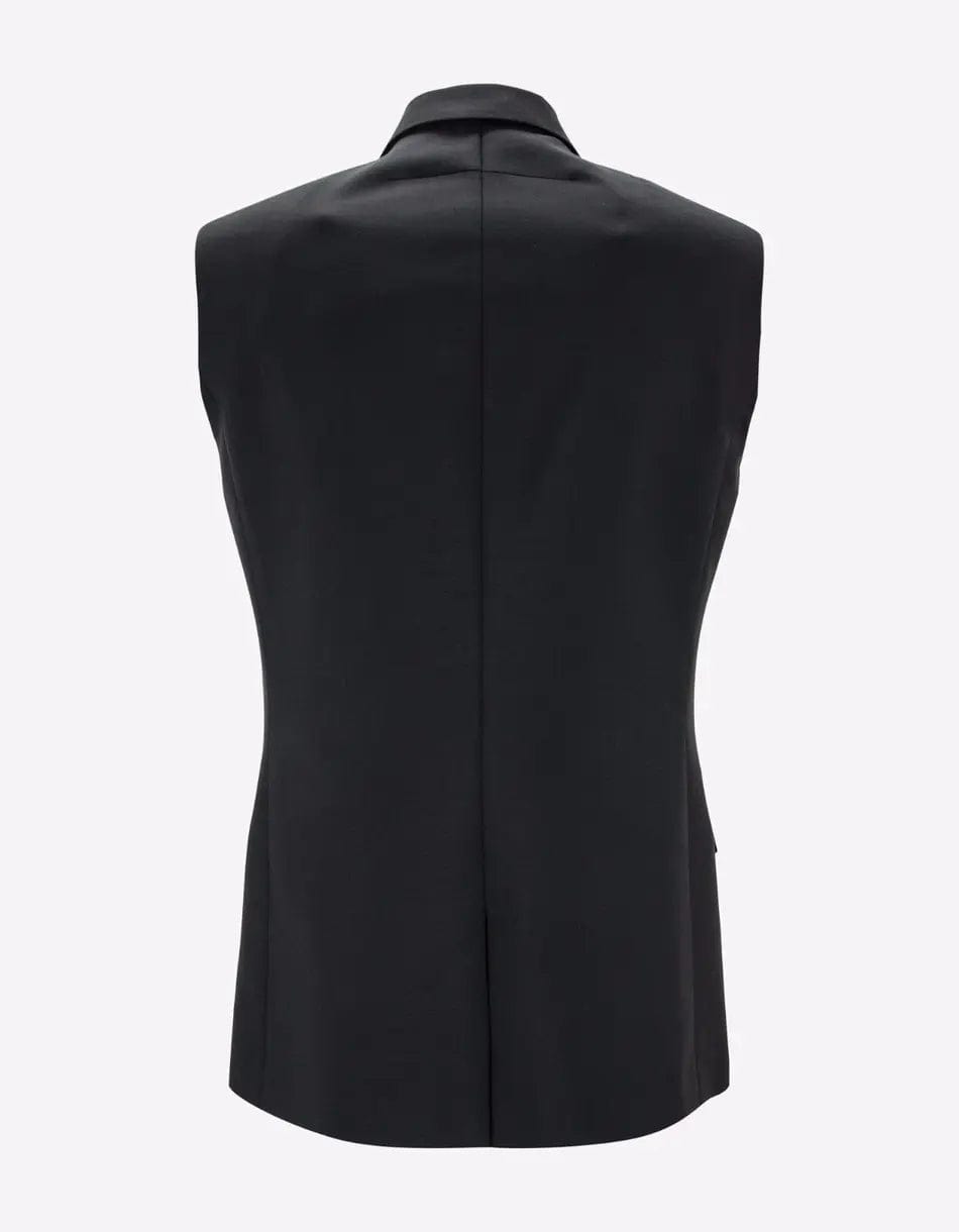 Givenchy Black Double-Breasted Sleeveless Blazer