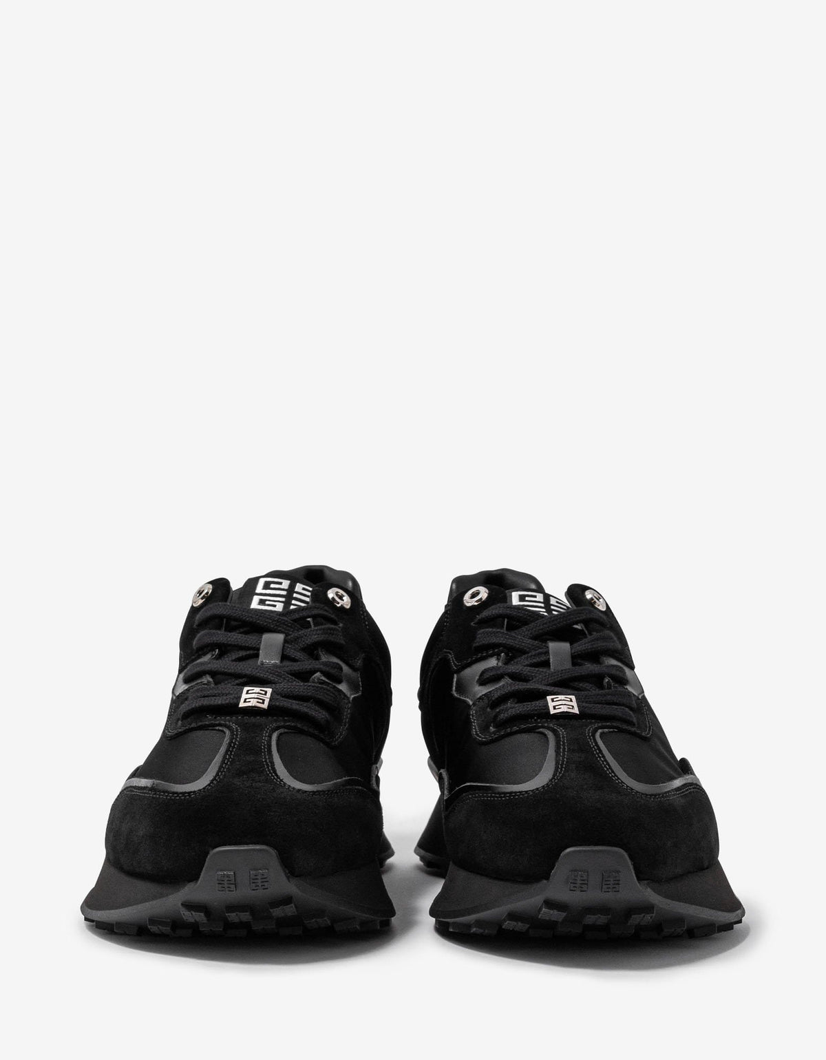 Givenchy Black Giv Runner Leather & Nylon Trainers