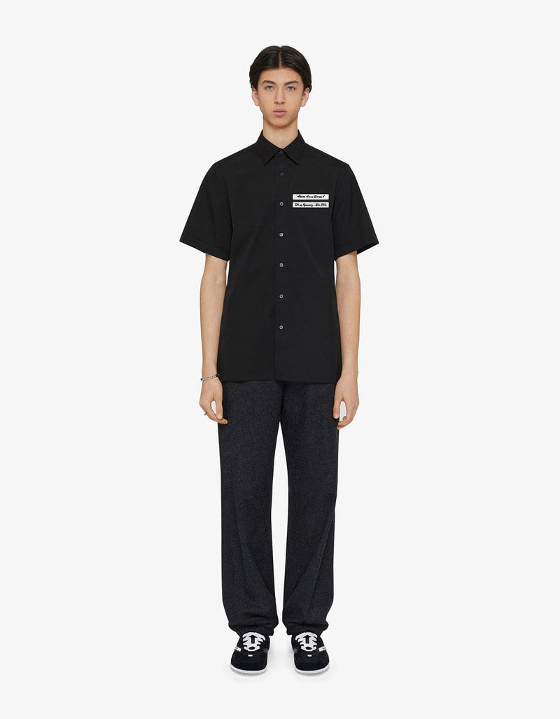 Givenchy Black Gros Grain Short Sleeve Shirt