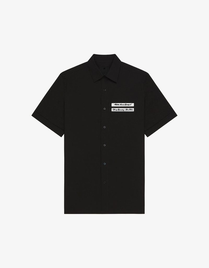 Givenchy Black Gros Grain Short Sleeve Shirt