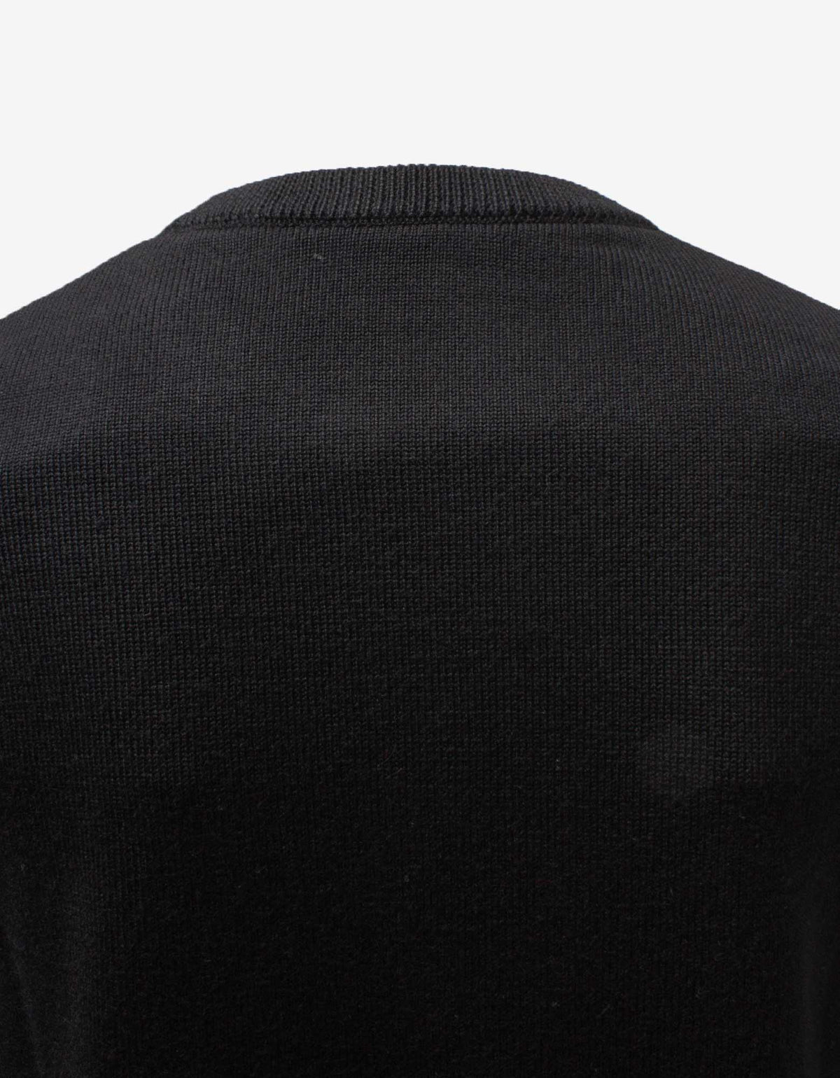 Givenchy Black Latex Logo Wool Sweater