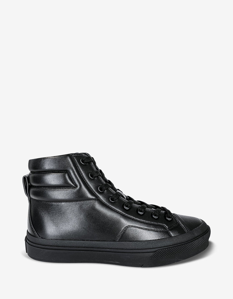 Givenchy Black Leather City High Top Trainers