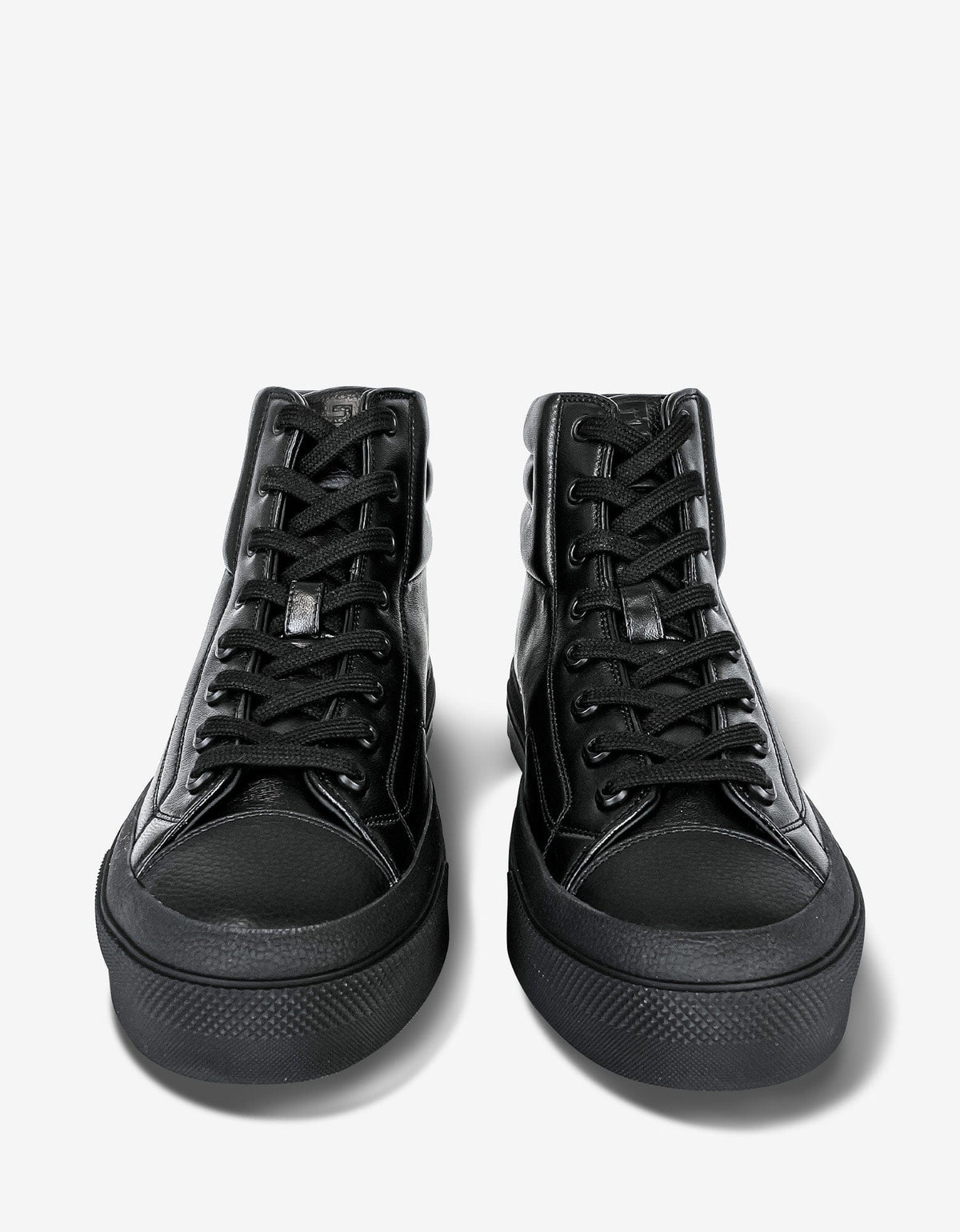 Givenchy Black Leather City High Top Trainers