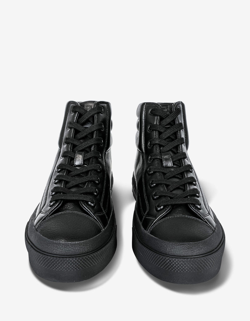 Givenchy Black Leather City High Top Trainers