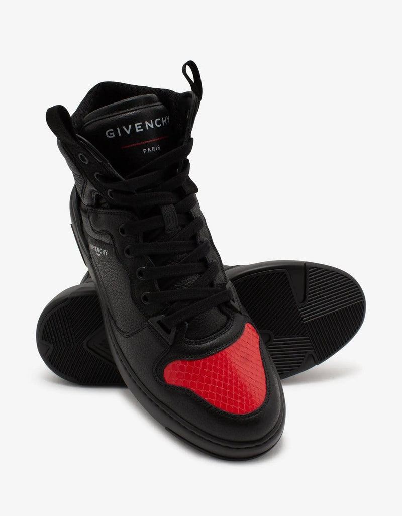 Givenchy Black Leather Wing High Trainers