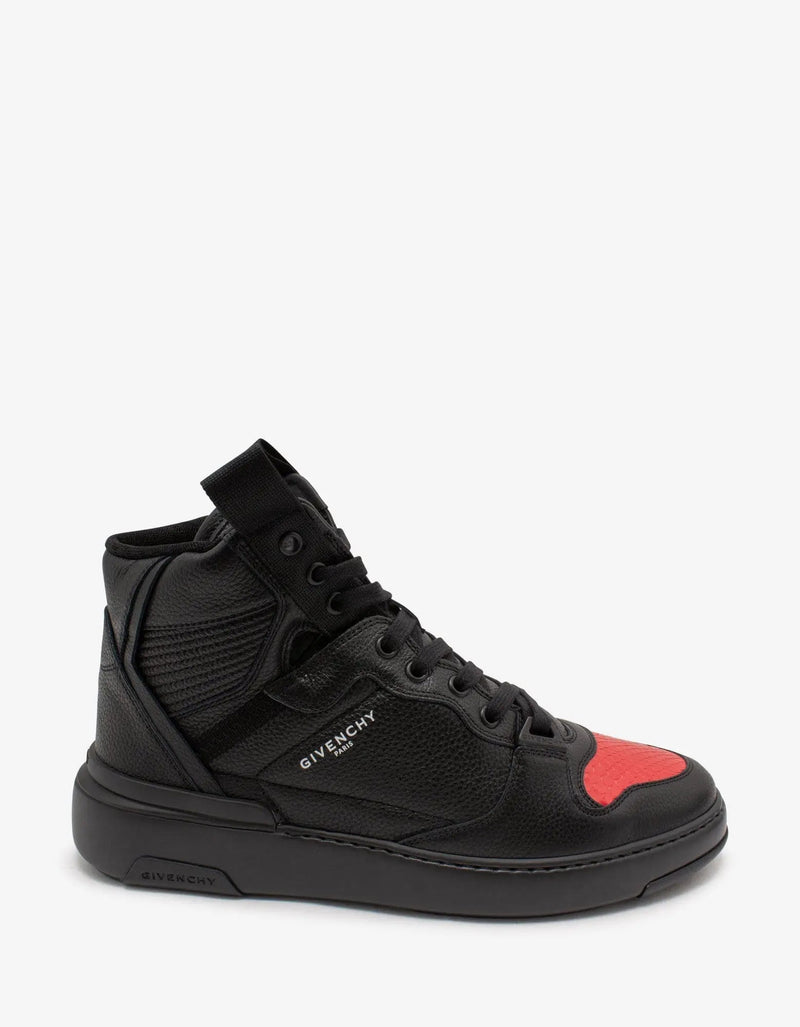 Givenchy Black Leather Wing High Trainers