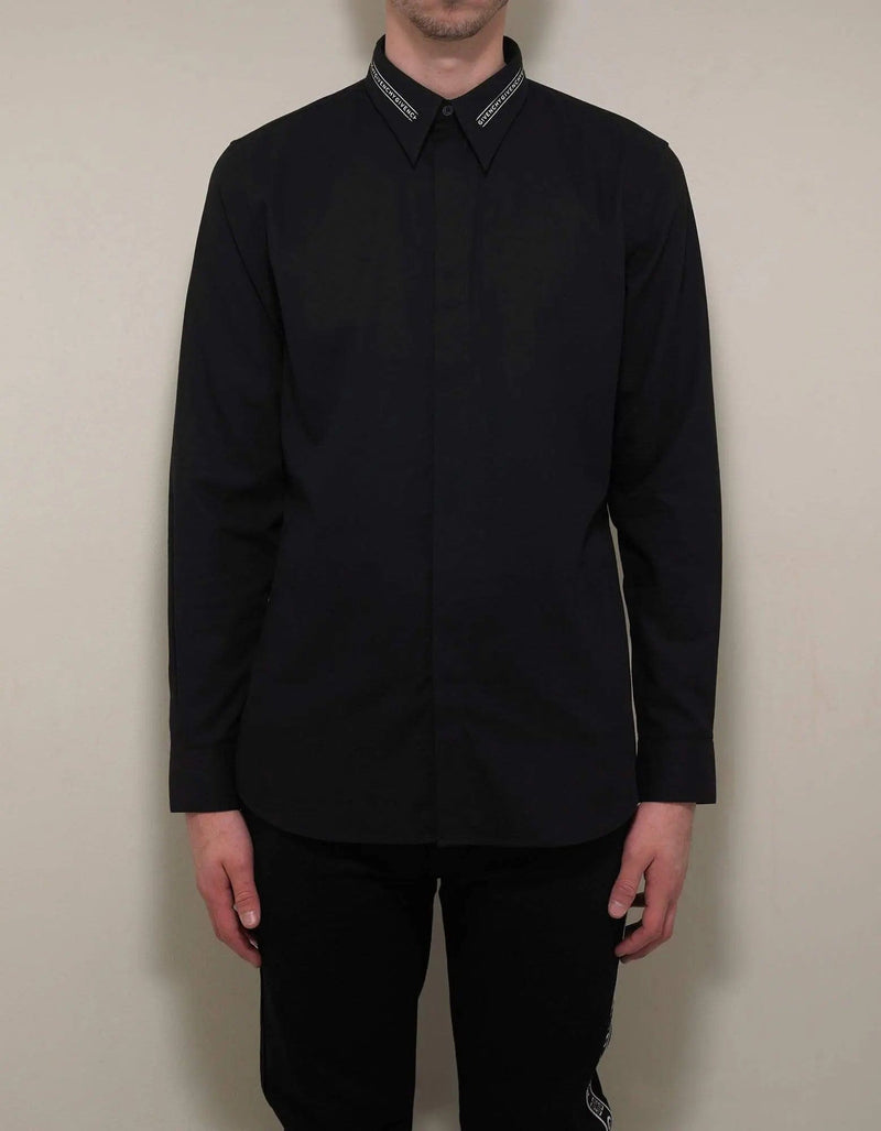 Givenchy Black Logo Collar Shirt