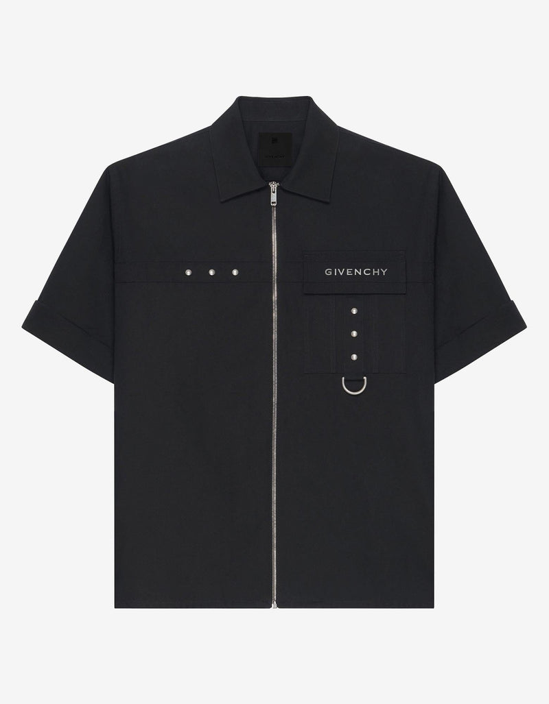 Givenchy GIvenchy Black Metal Detail Shirt