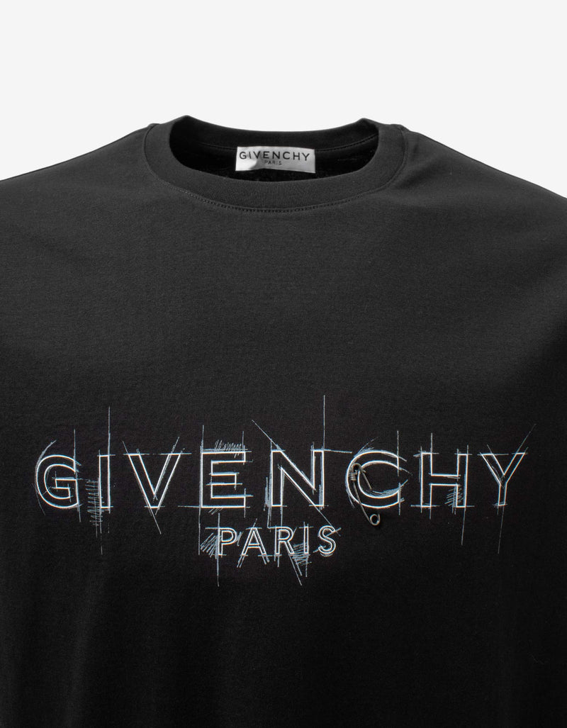 Givenchy Black Sketch Logo T-Shirt