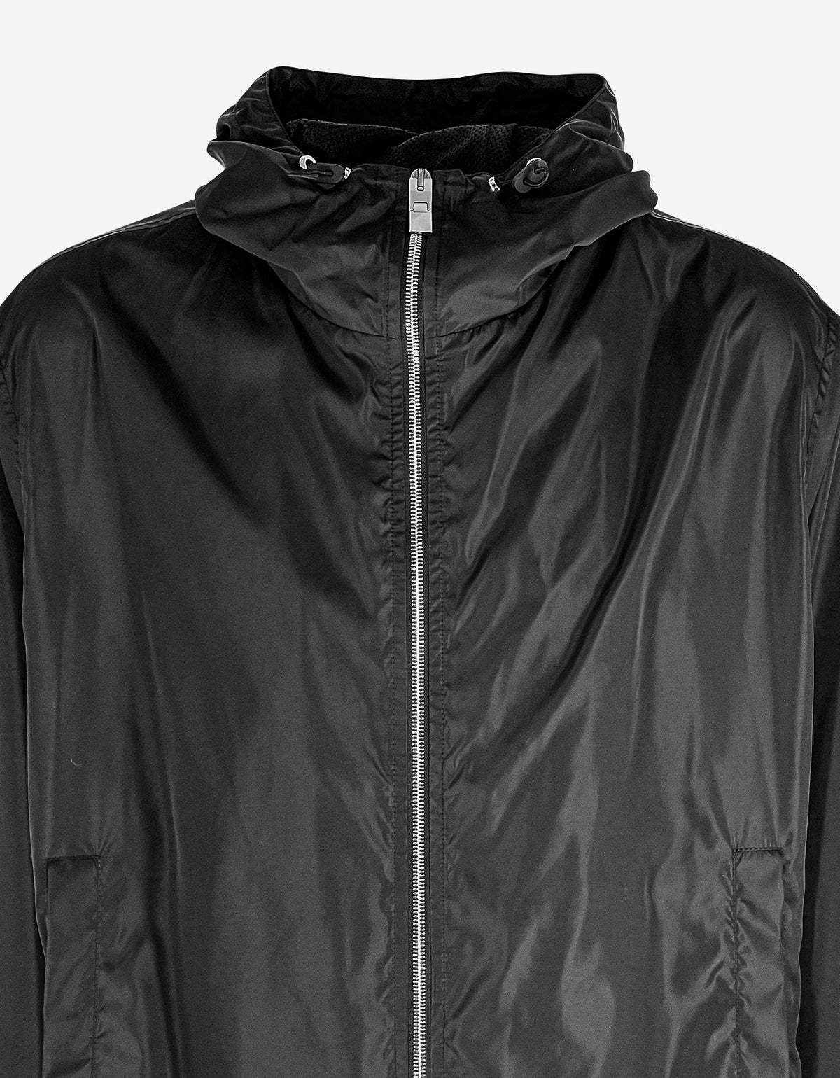 Givenchy Black Tag-Effect Logo Windbreaker