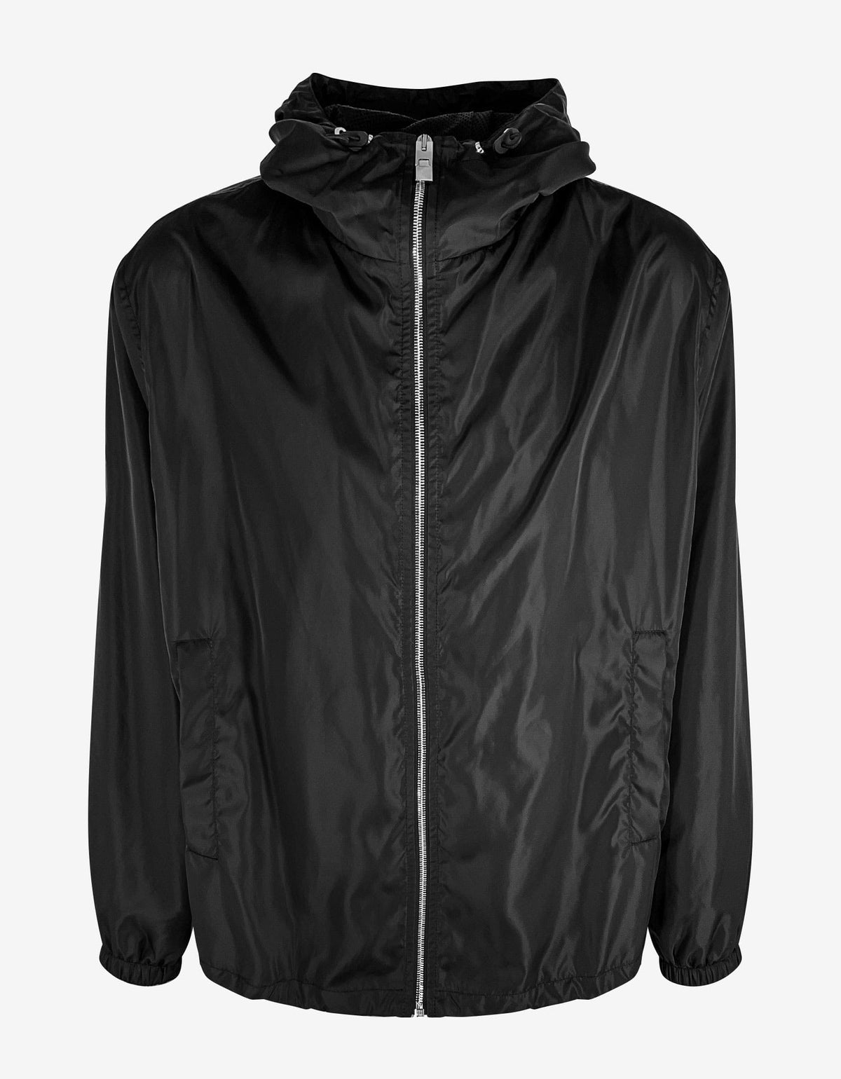 Givenchy Black Tag-Effect Logo Windbreaker