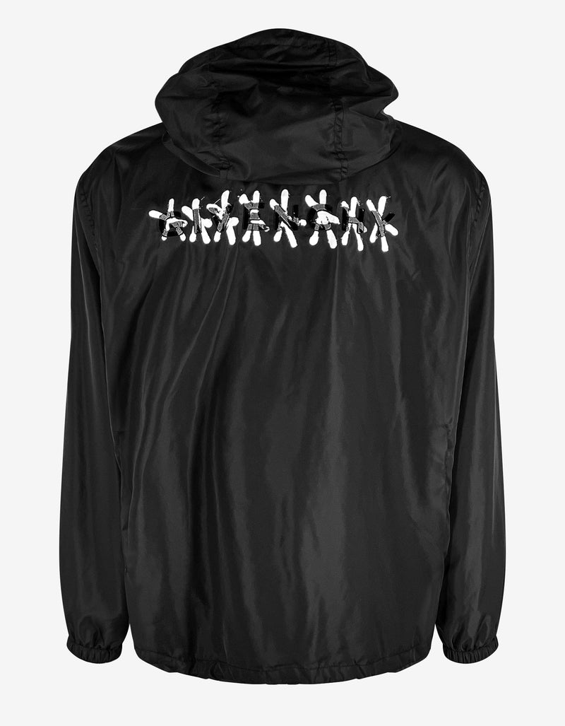 Givenchy Black Tag-Effect Logo Windbreaker