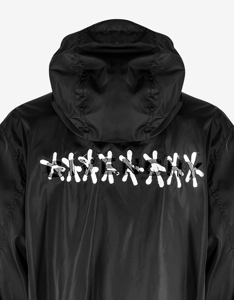 Givenchy Black Tag-Effect Logo Windbreaker