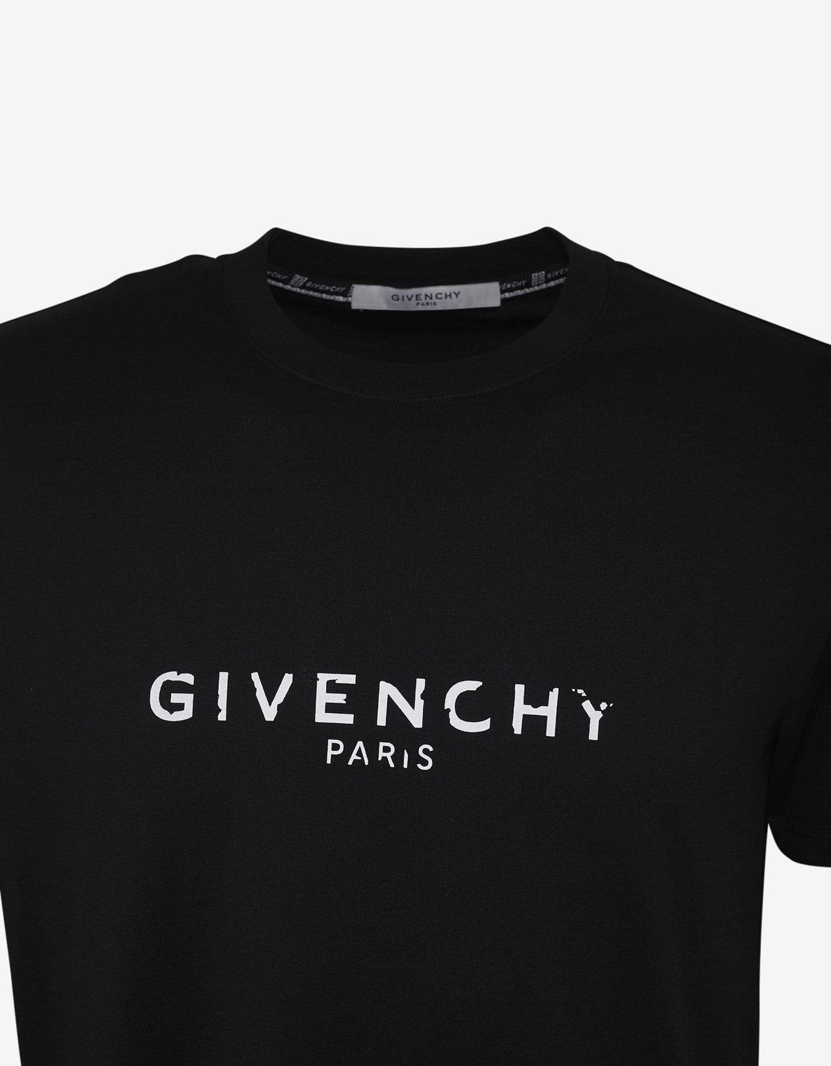 Givenchy Black Vintage Logo Slim Fit T-Shirt