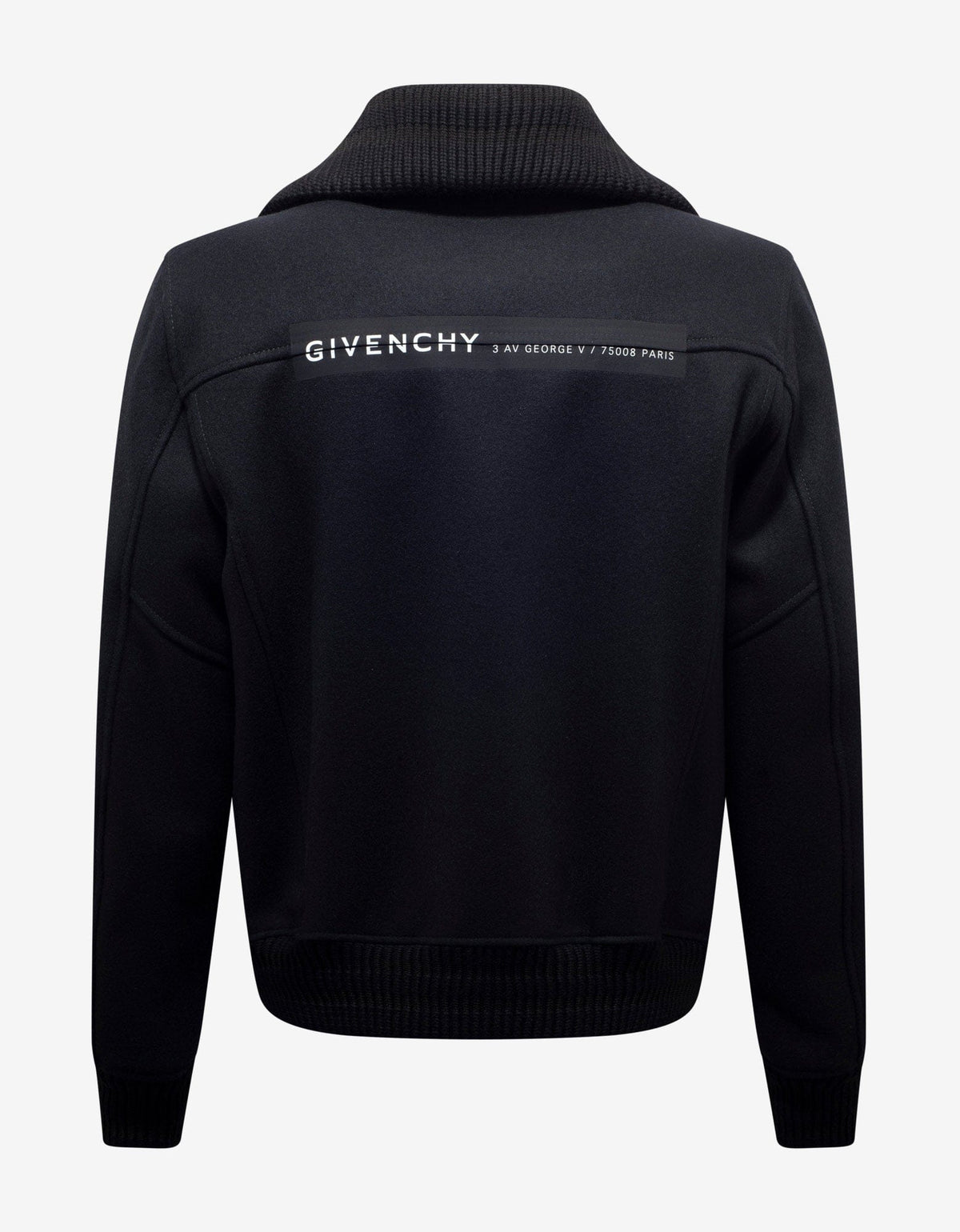 Givenchy Black Wool Bomber Jacket