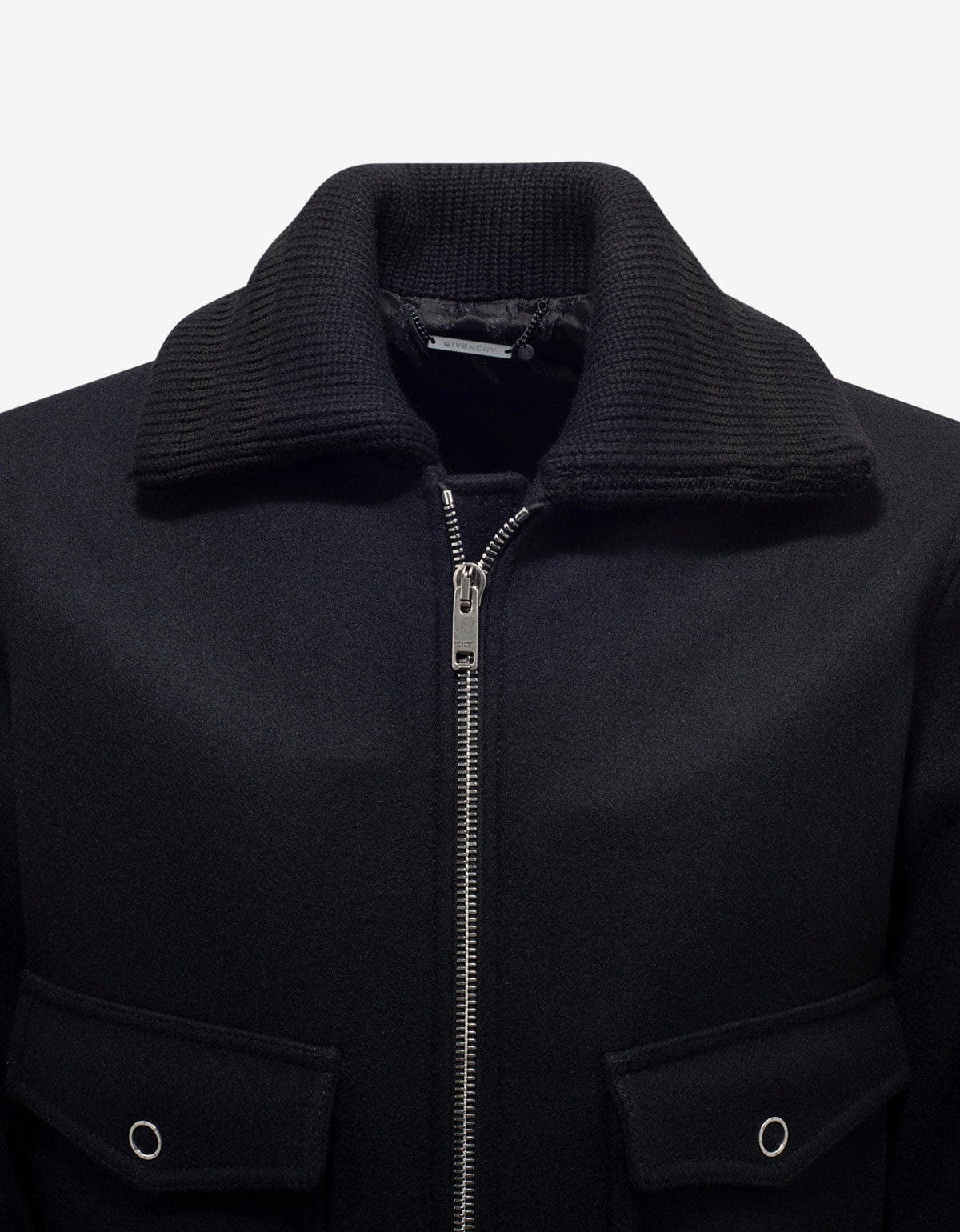 Givenchy Black Wool Bomber Jacket