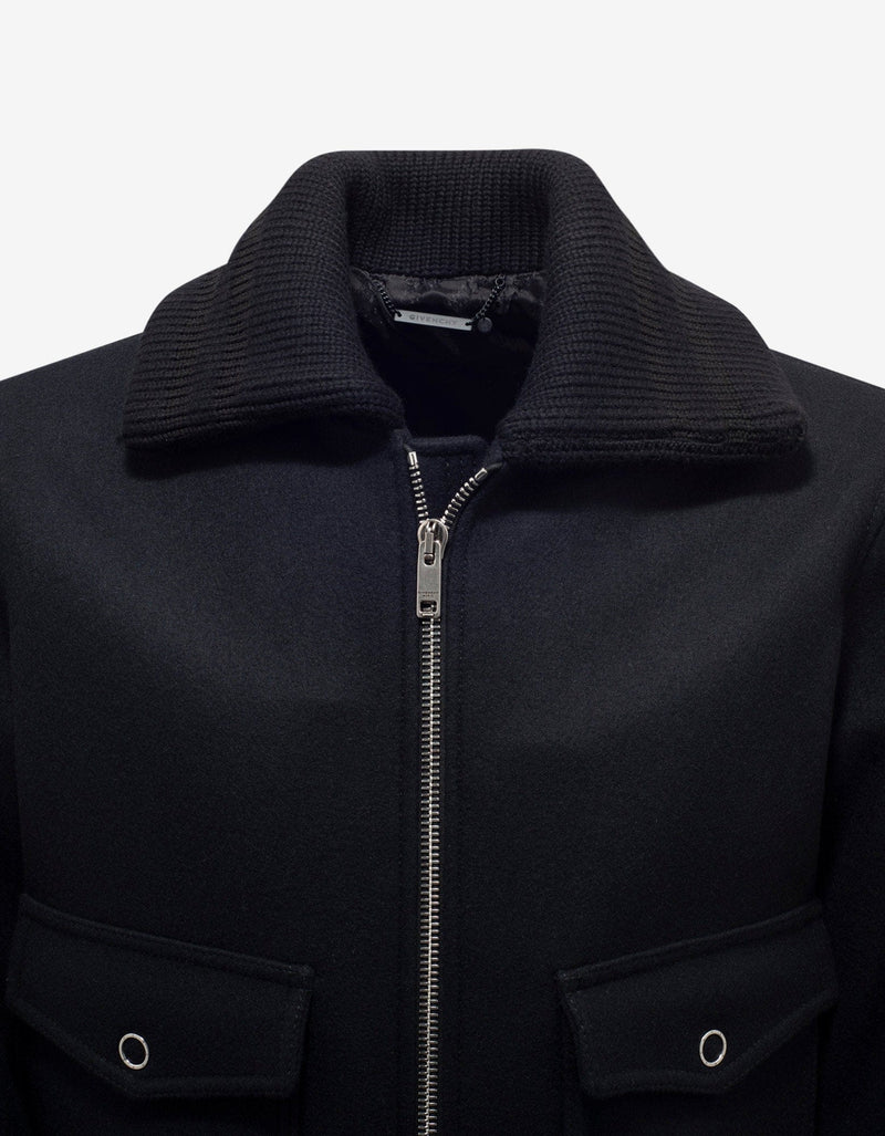 Givenchy Black Wool Bomber Jacket