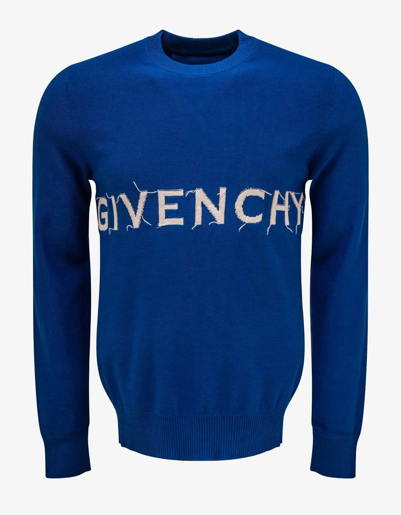 Givenchy Blue 4G Peace Logo Sweater