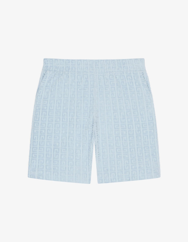 Givenchy Blue 4G Towelling Bermuda Shorts