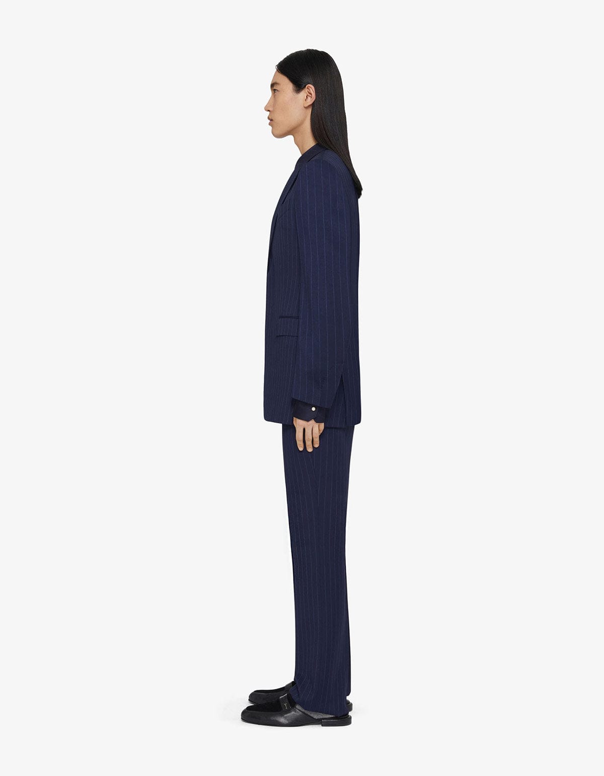 Givenchy Blue Striped Wool Trousers