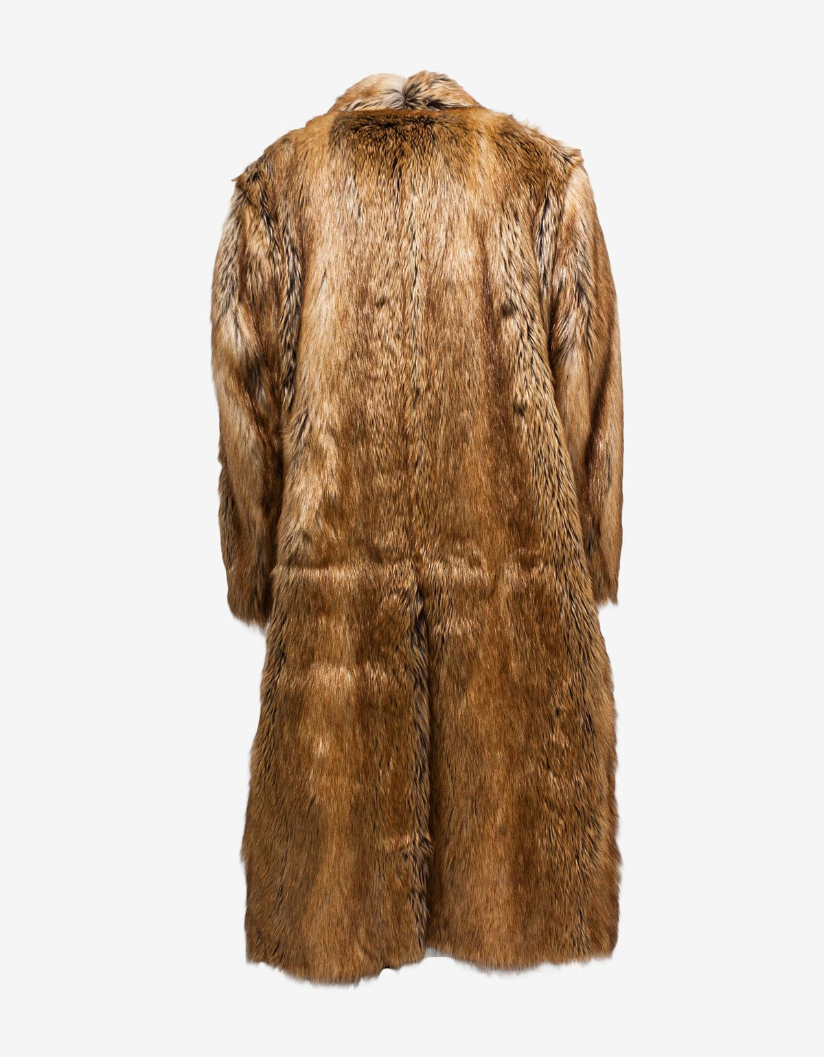 Givenchy Brown Faux Fur Long Coat