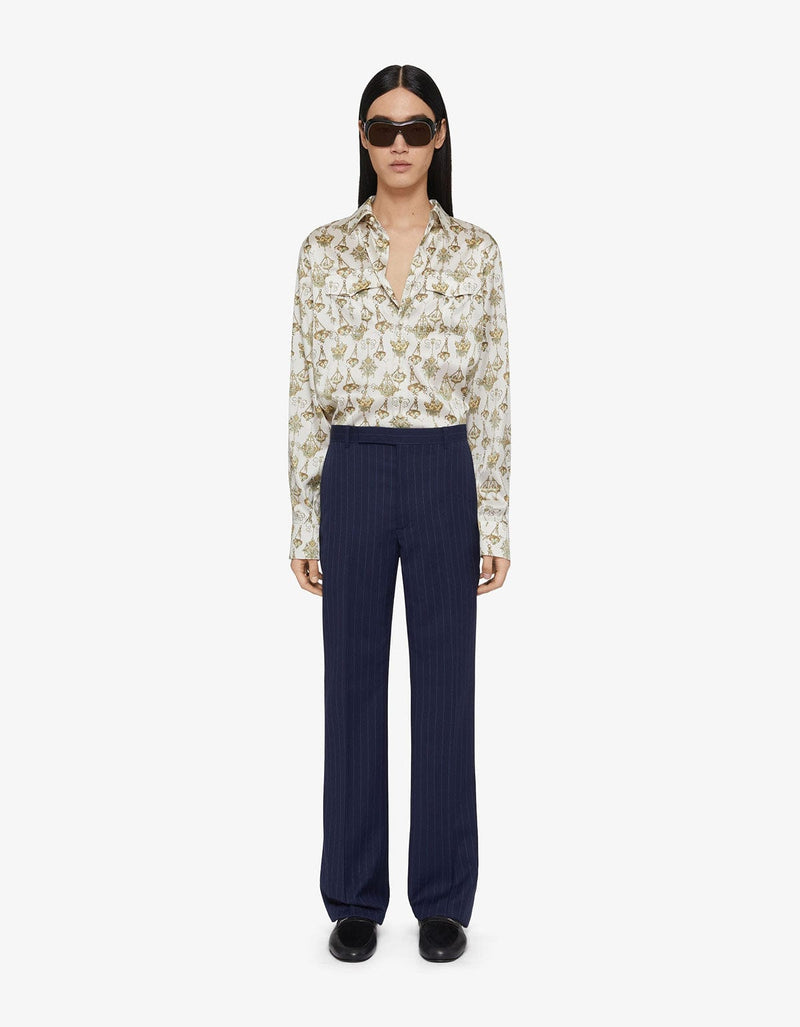 Givenchy Cream Printed Chandelier Silk Shirt