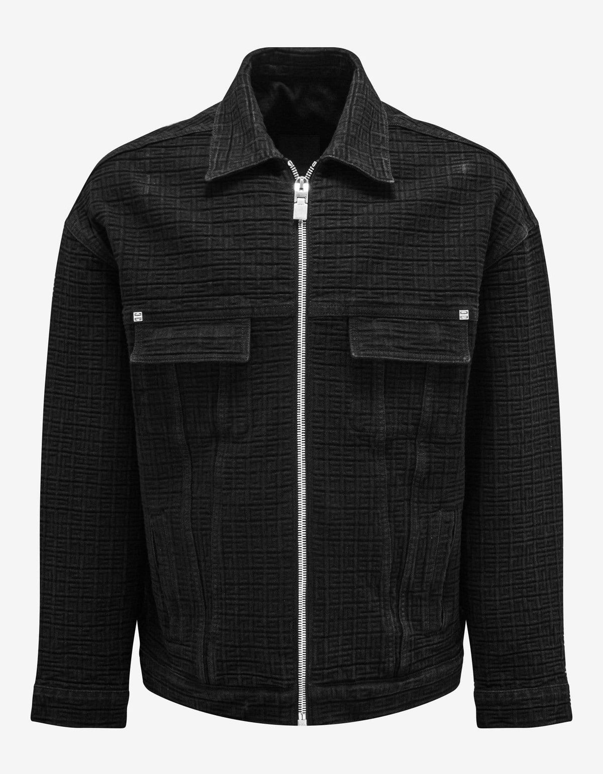 Givenchy Givenchy Black 4G Jacquard Oversized Denim Jacket