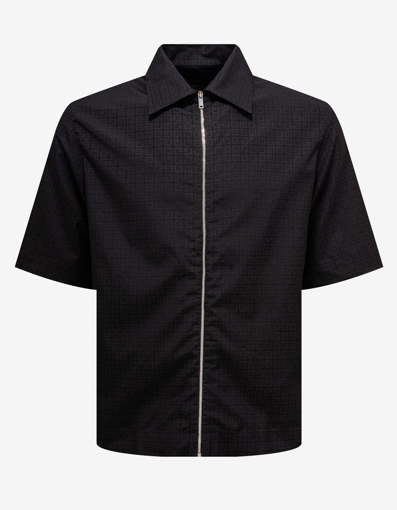 Givenchy Givenchy Black 4G Jacquard Zipped Shirt