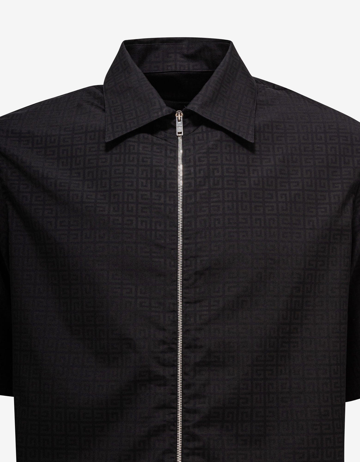 Givenchy Givenchy Black 4G Jacquard Zipped Shirt