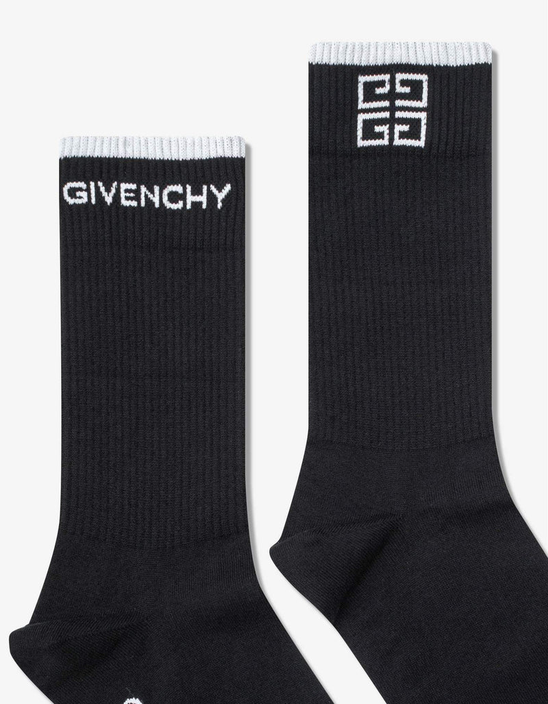 Givenchy Givenchy Black 4G Logo Socks