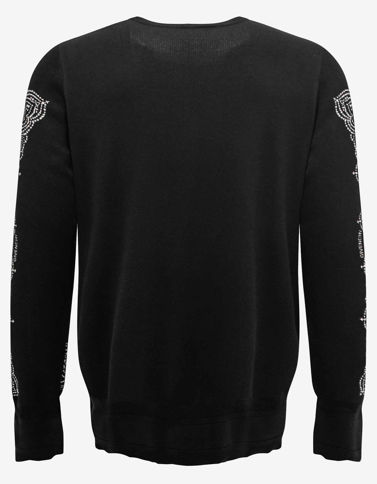 Givenchy Givenchy Black Bandana Jacquard Silk Sweater