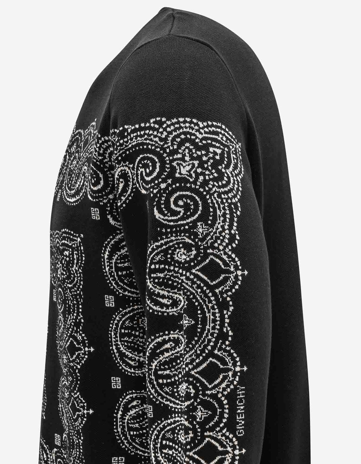 Givenchy Givenchy Black Bandana Jacquard Silk Sweater