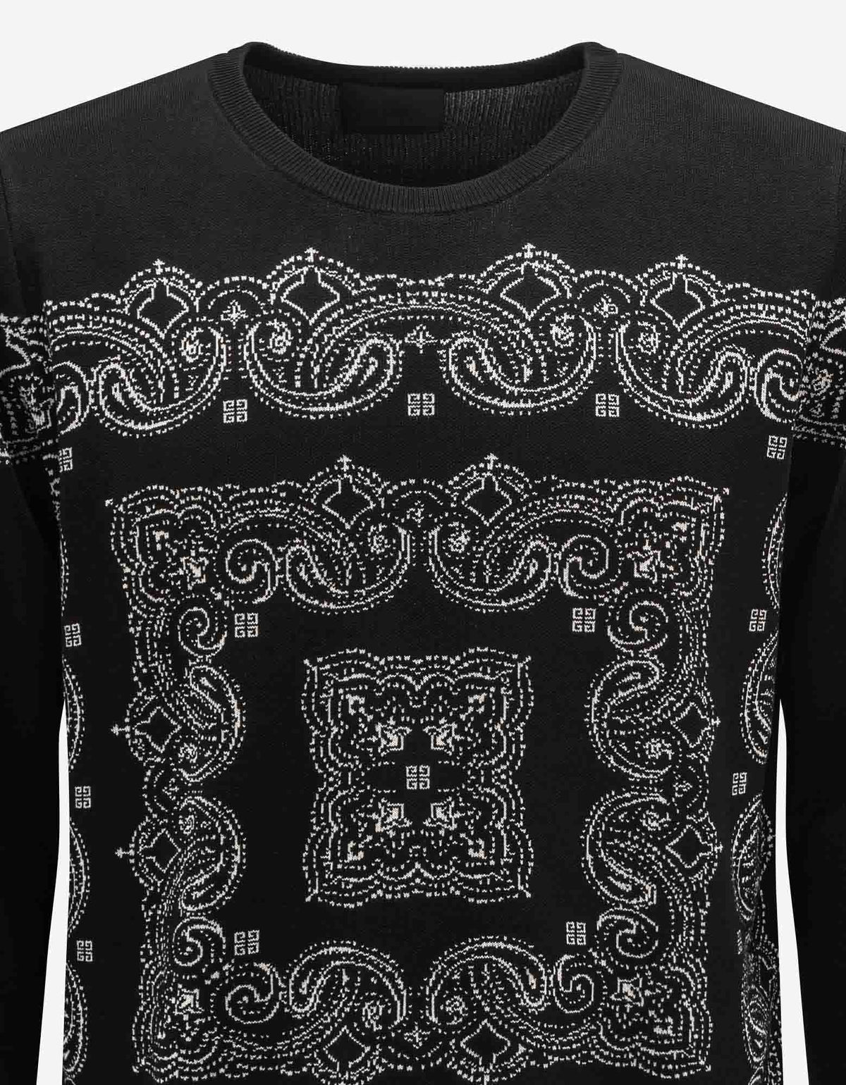 Givenchy Givenchy Black Bandana Jacquard Silk Sweater