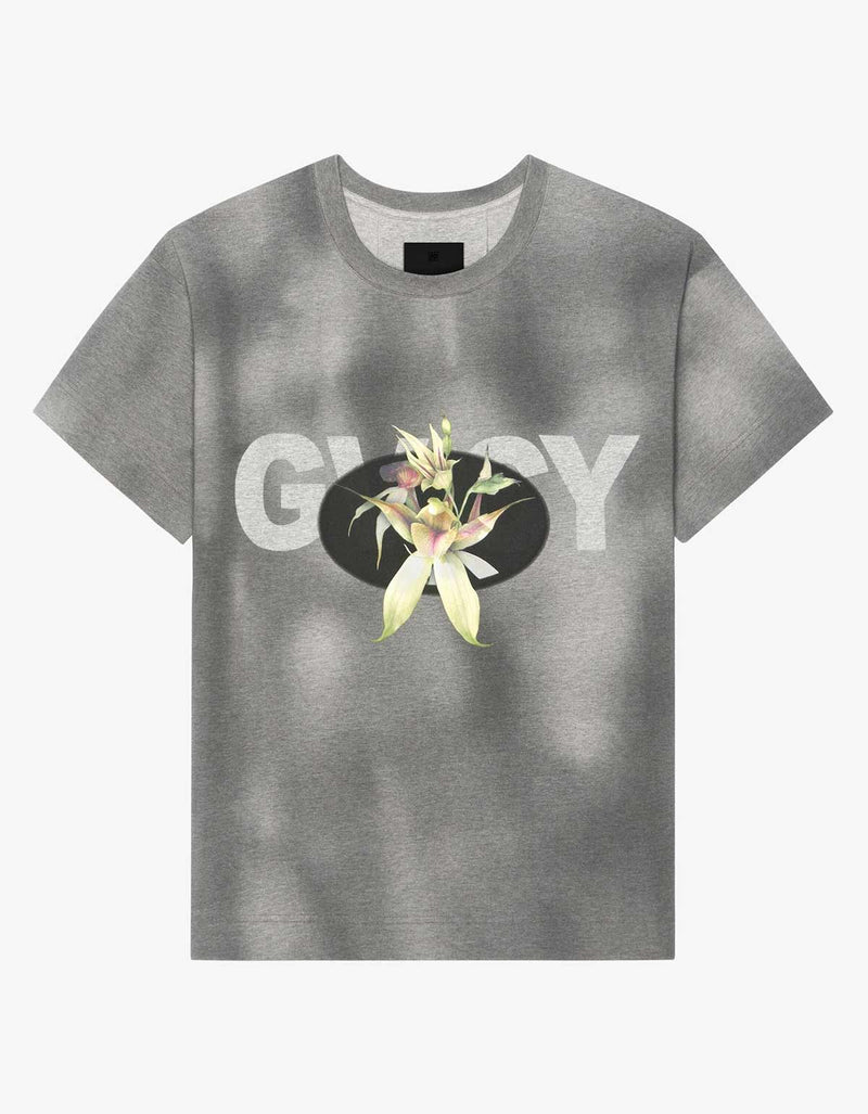 Givenchy Givenchy Black GVCY Flower Print T-Shirt
