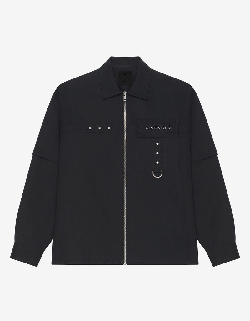 Givenchy GIvenchy Black Metal Detail Shirt