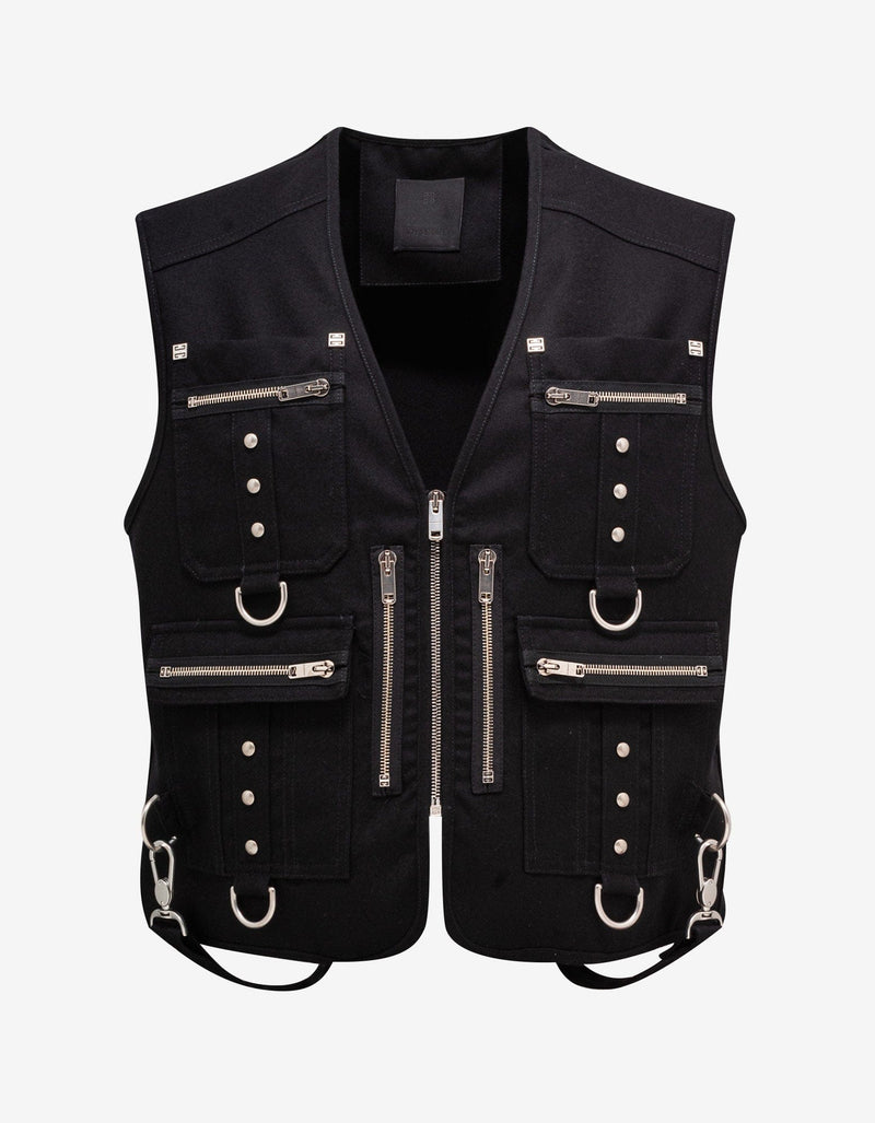 Givenchy Givenchy Black Multi-Pocket Waistcoat