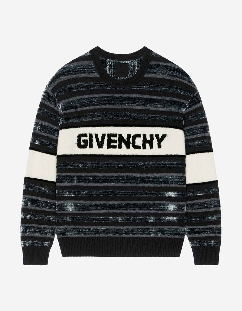 Givenchy Givenchy Black Stripe Logo Sweater