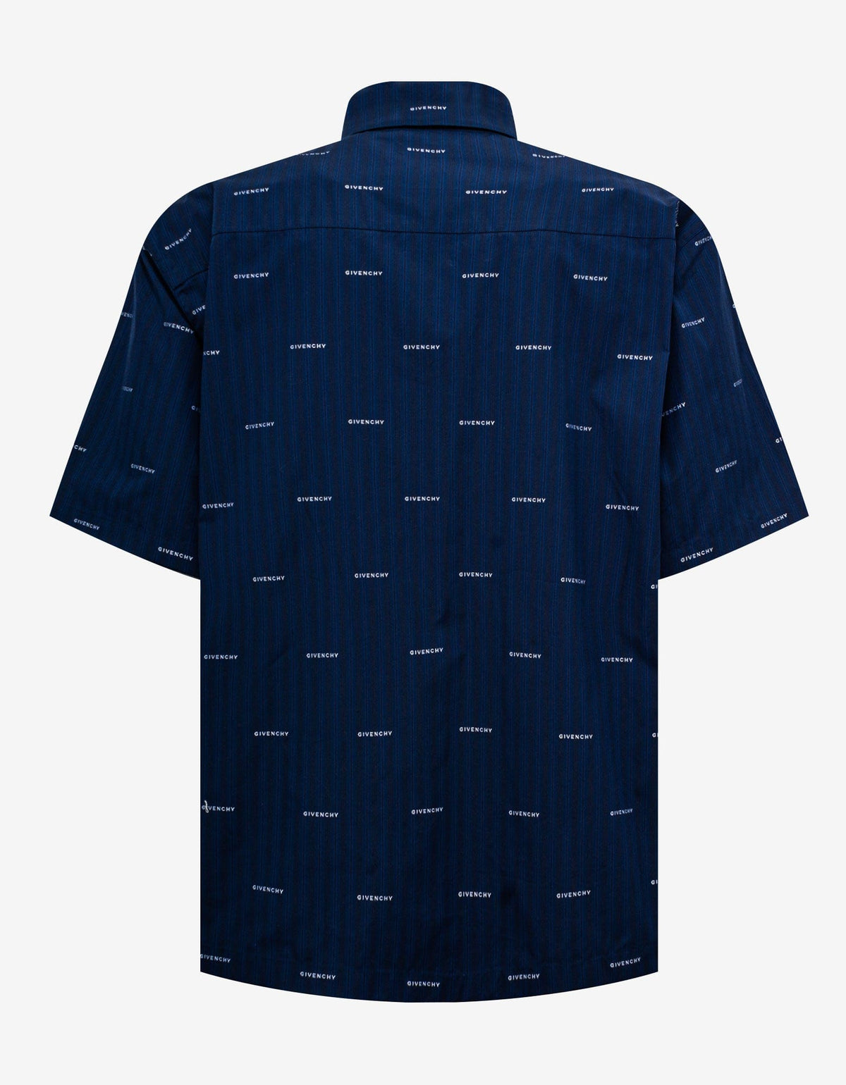 Givenchy Givenchy Blue All-Over Logo Stripe Shirt