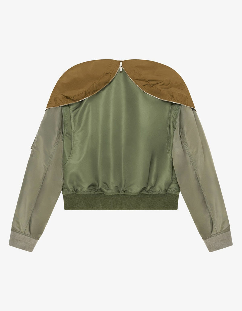 Givenchy Givenchy Green Hooded Bomber Jacket