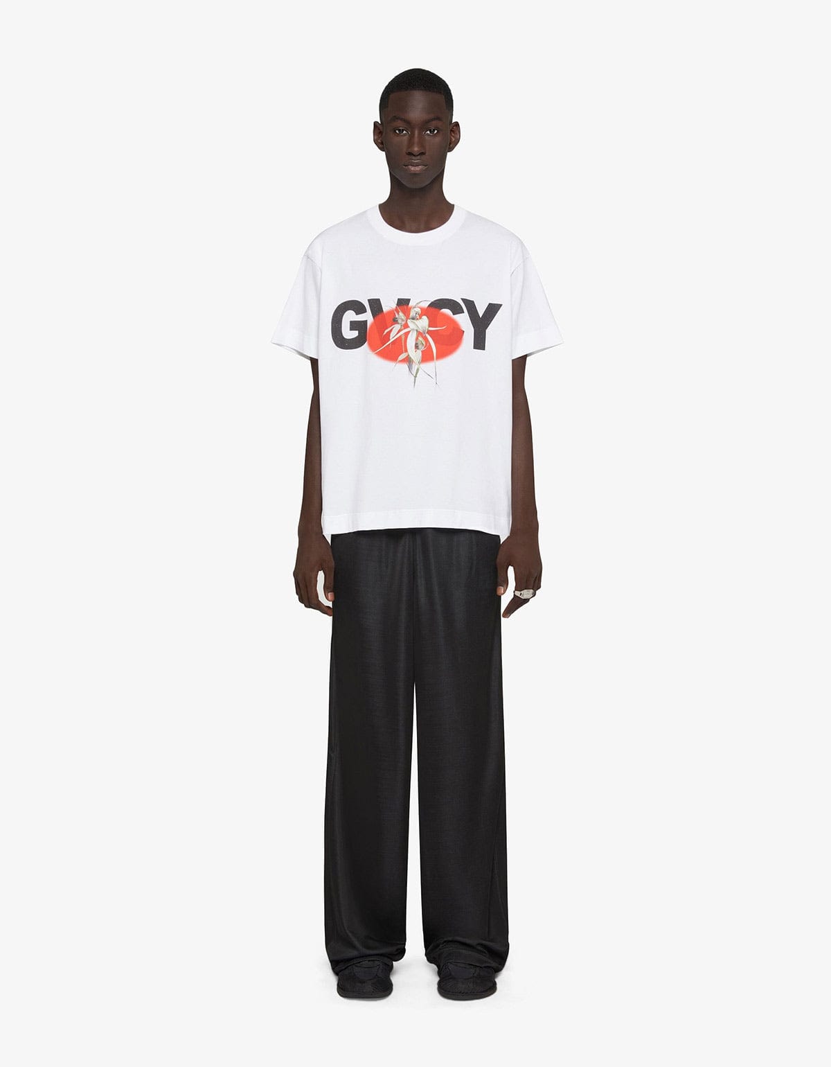 Givenchy Givenchy White GVCY Flower Print T-Shirt