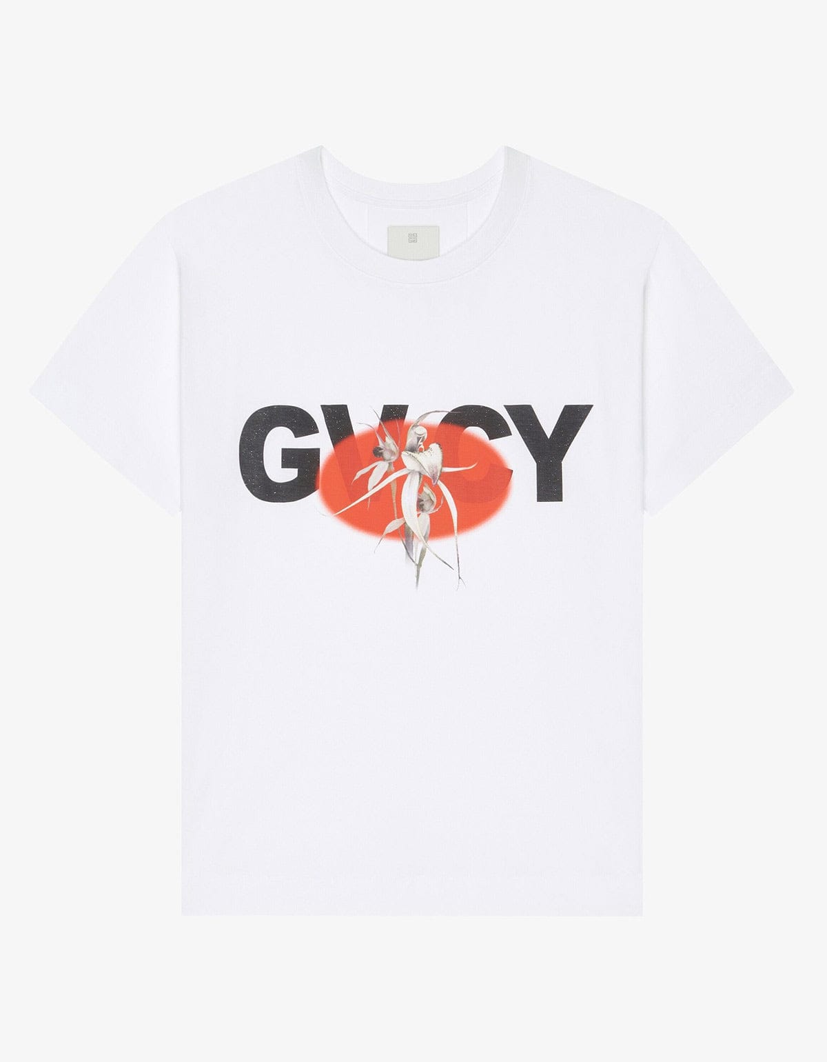 Givenchy Givenchy White GVCY Flower Print T-Shirt