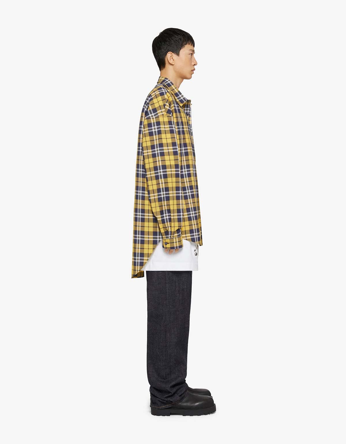 Givenchy Givenchy Yellow & Blue Check Shirt