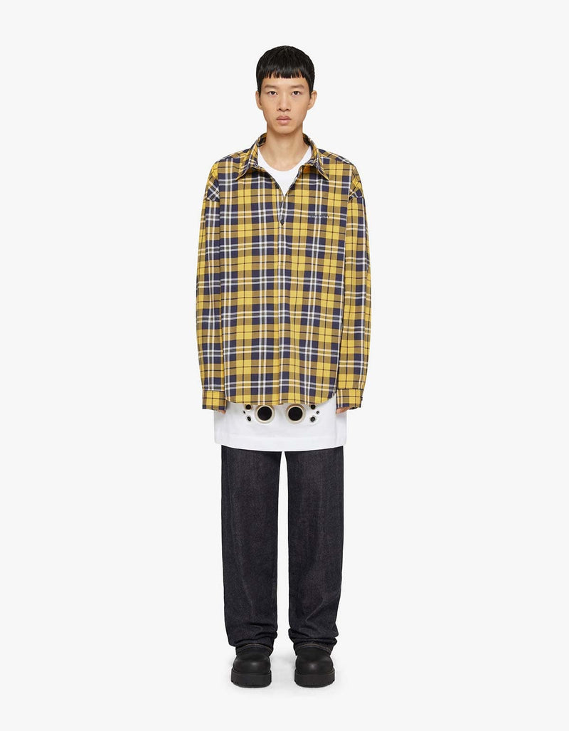 Givenchy Givenchy Yellow & Blue Check Shirt