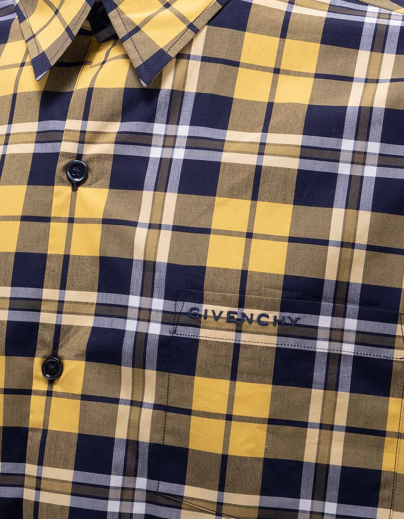 Givenchy Givenchy Yellow & Blue Check Shirt