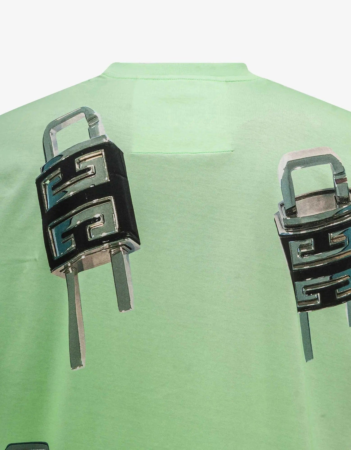 Givenchy Green 4G Padlock Print T-Shirt